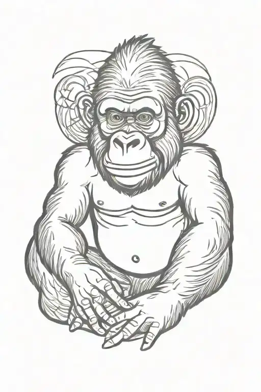 gorilla tattoo design idea