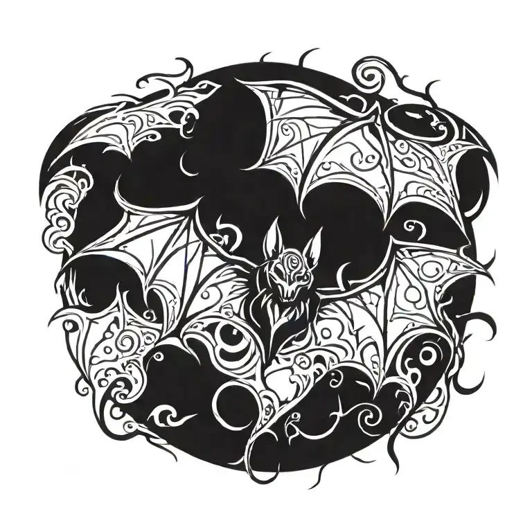 bat tattoo design idea