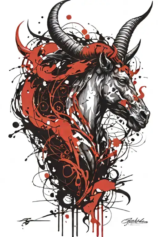 capricorn tattoo design idea
