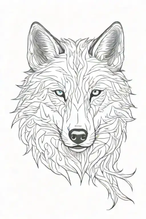 wolf tattoo design idea