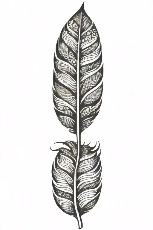 feather tattoo design idea