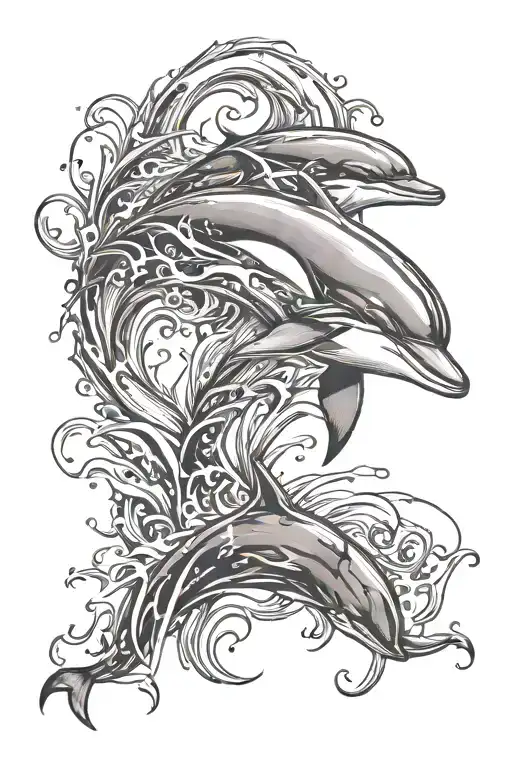 dolphin tattoo design idea