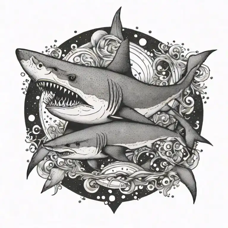 shark tattoo design idea