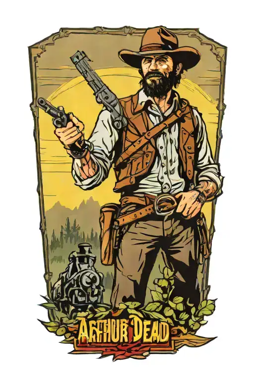 Arthur Morgan red dead redemption 2 tattoo design idea