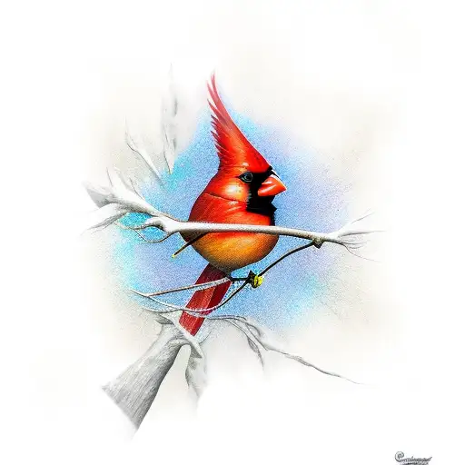 Cardinal Tattoo Bird Tattoo Pair of Cardinals Heart Tattoo  Etsy Canada