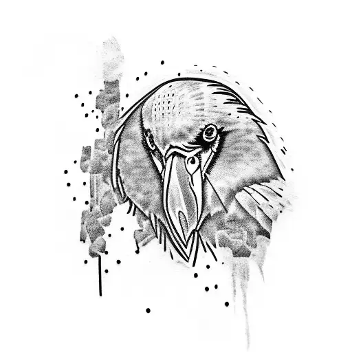 Raven tattoo design idea