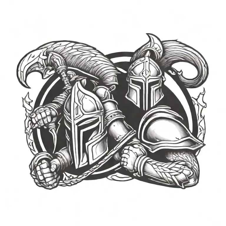 spartan tattoo design idea