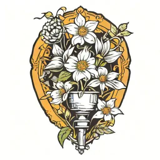 wildflower tattoo design idea