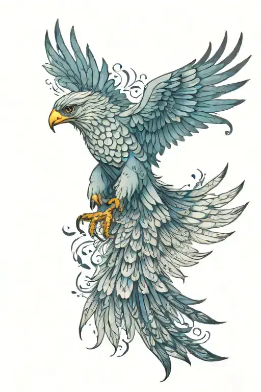 hawk tattoo design idea
