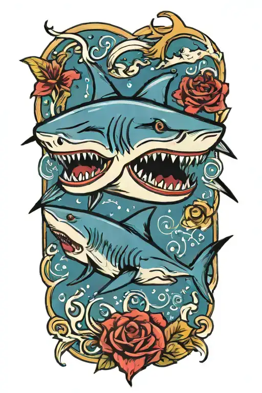 shark tattoo design idea