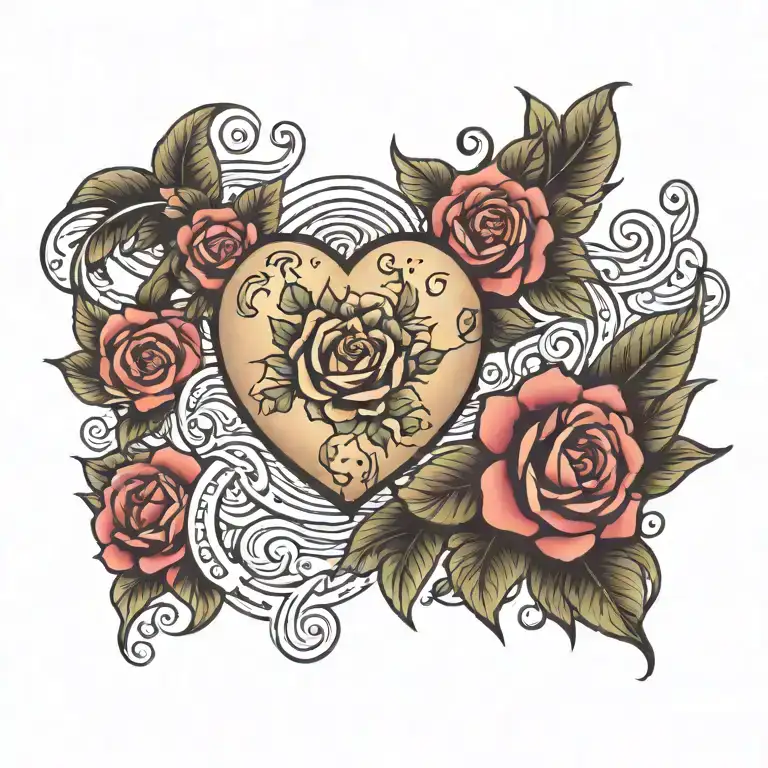 breast tattoo design idea