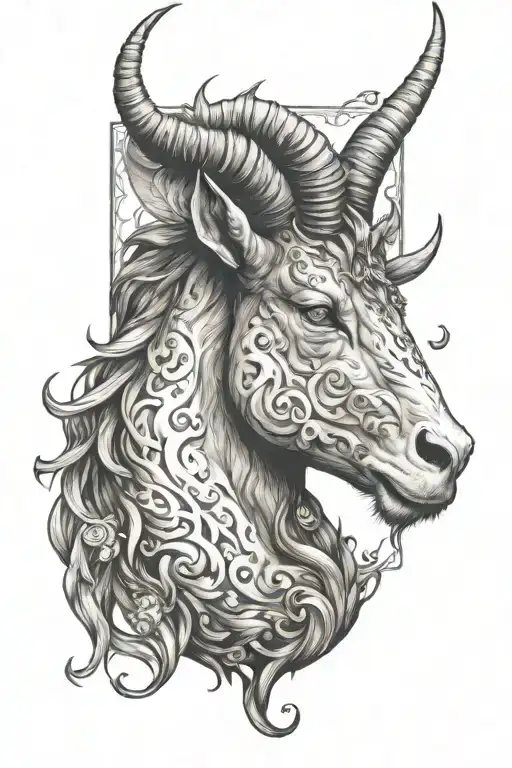 capricorn tattoo design idea