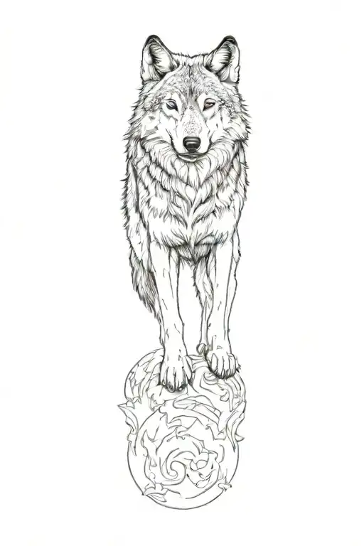 wolf tattoo design idea
