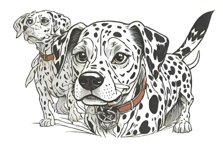 101 dalmatians tattoo design idea