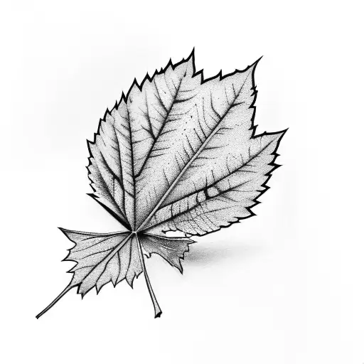 Leaf tattoo design idea