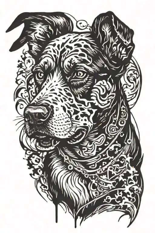 dog tattoo design idea