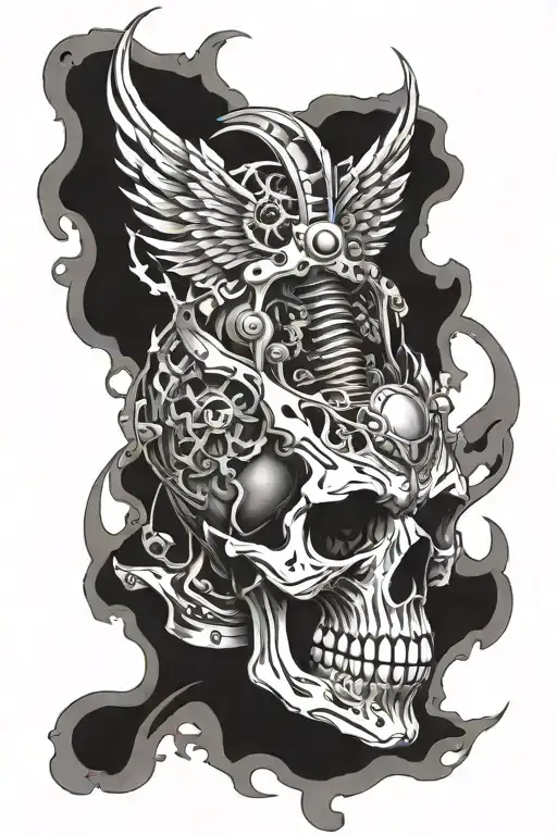skull tattoo design idea