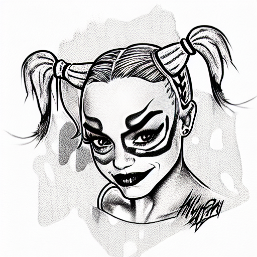 Harley Quinn tattoo design idea