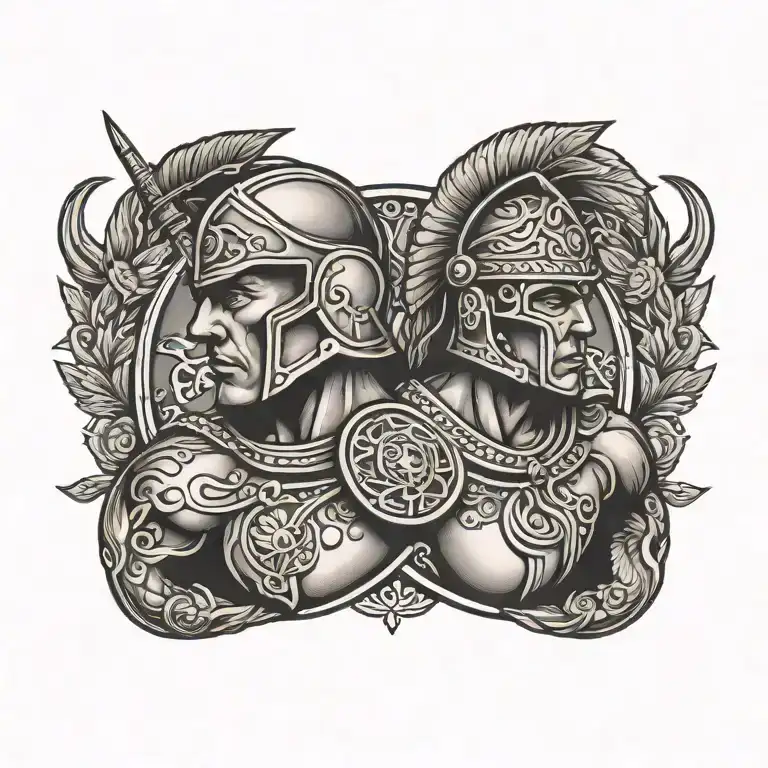 warrior tattoo design idea