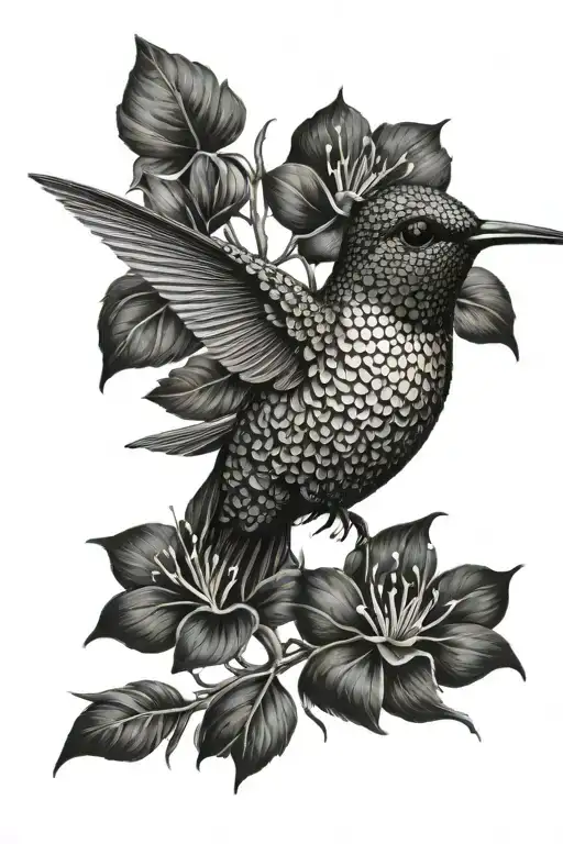 hummingbird tattoo design idea