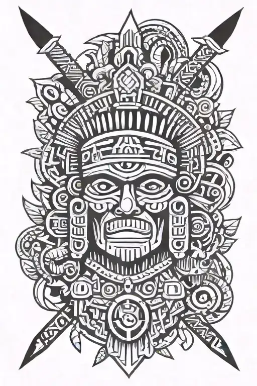 aztec tattoo design idea