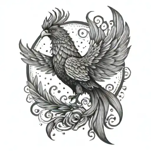 phoenix tattoo design idea