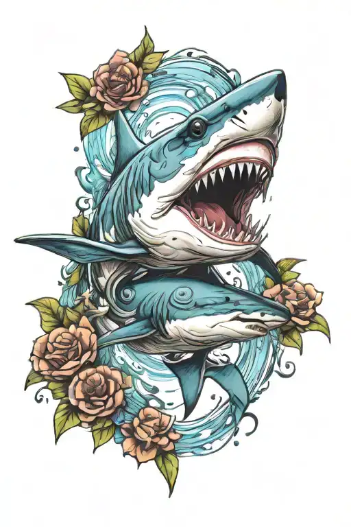 shark tattoo design idea