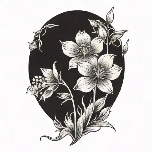 wildflower tattoo design idea
