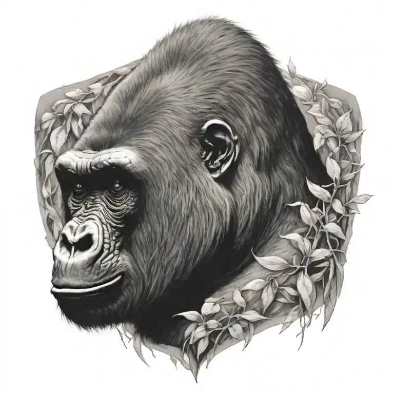 gorilla tattoo design idea