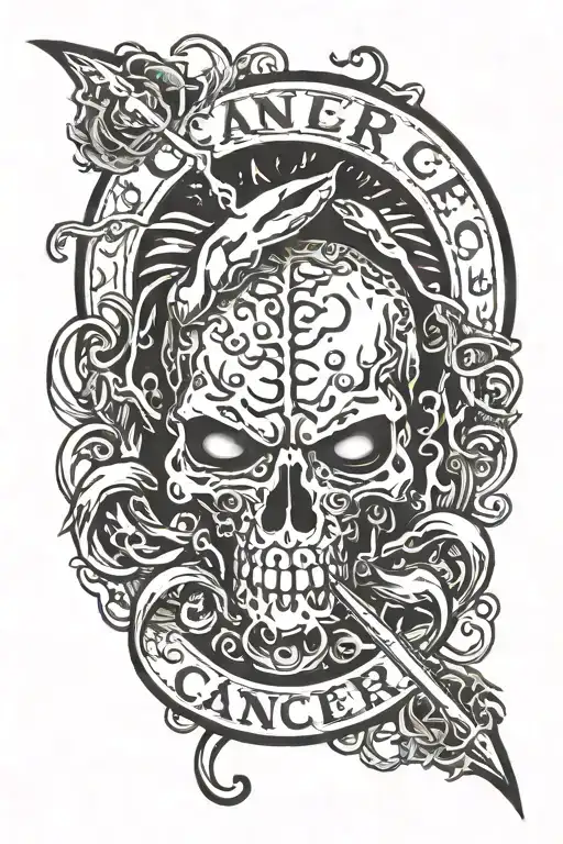 cancer tattoo design idea