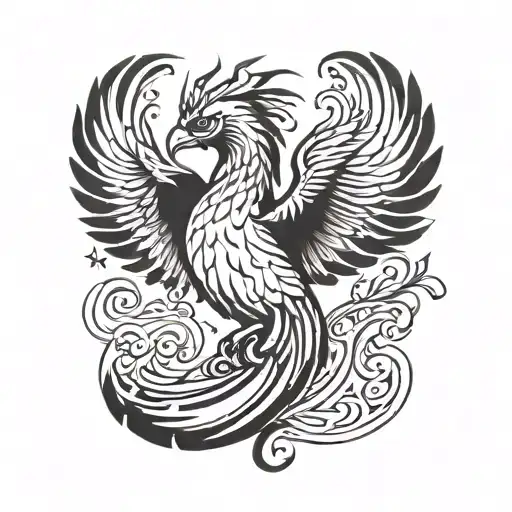 phoenix tattoo design idea