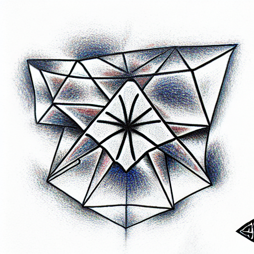 diamond tattoo stencil
