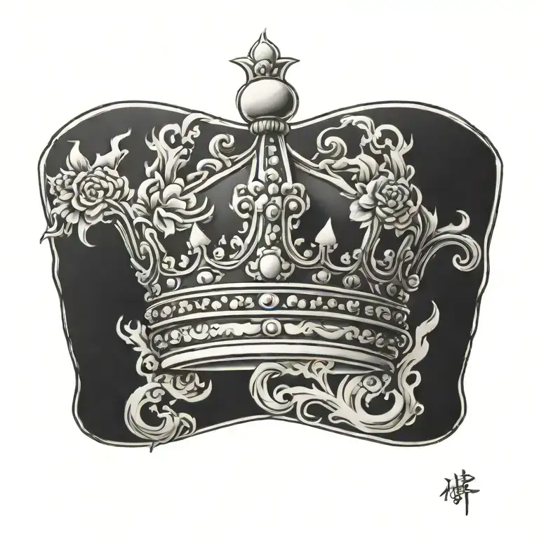 crown tattoo design idea
