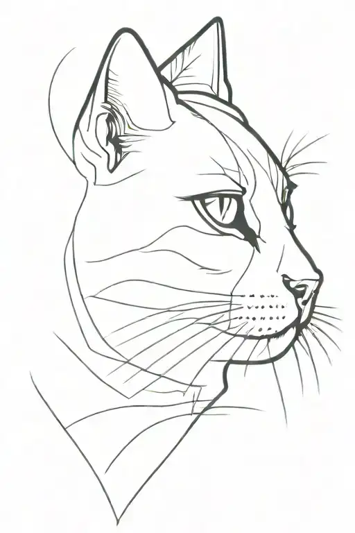 cat tattoo design idea