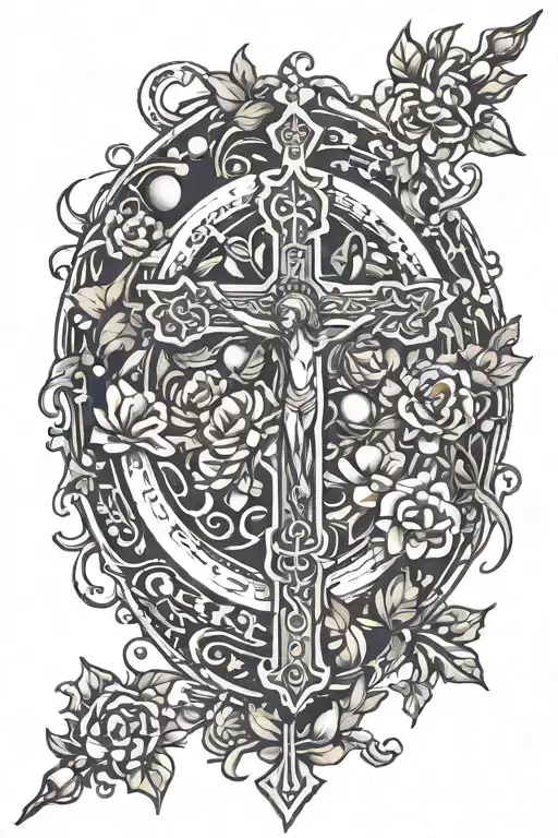 rosary tattoo design idea