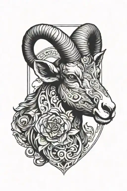 aries tattoo design idea