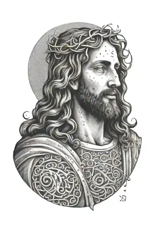 jesus tattoo design idea