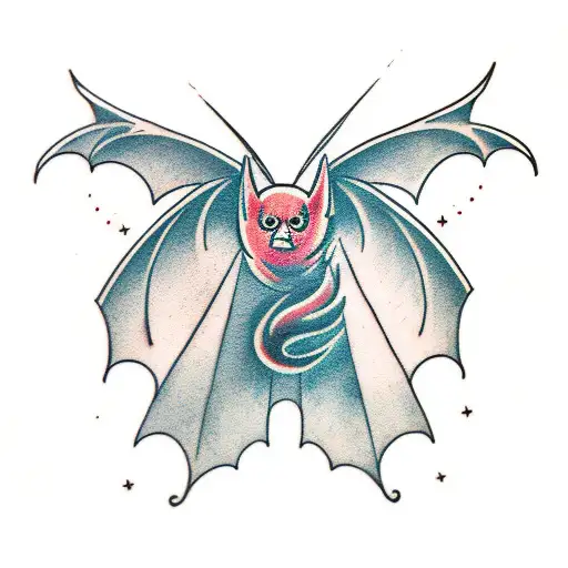 Traditional Bat Tattoo Idea  BlackInk