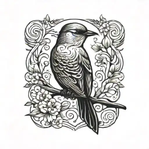 bird tattoo design idea