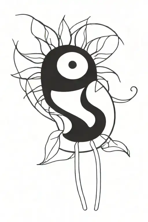 sunflower tattoo design idea