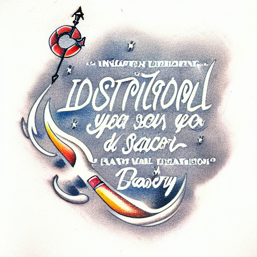 inspirational quote tattoo design idea