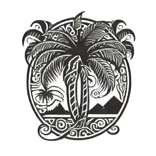 palm-tree tattoo design idea
