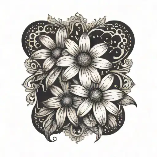 daisy tattoo design idea