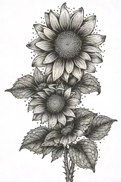 daisy tattoo design idea