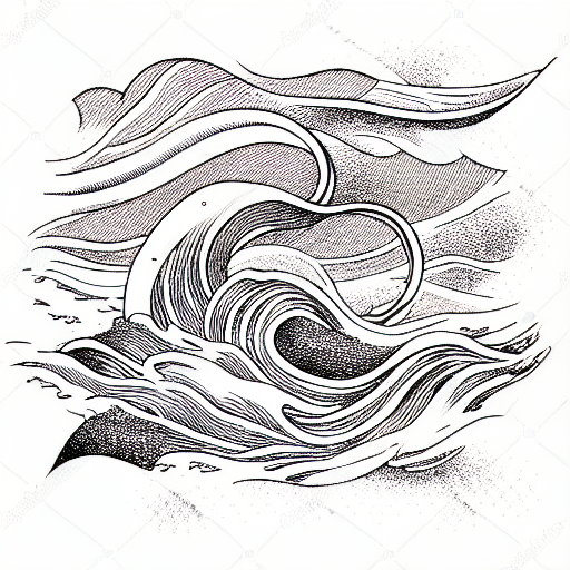 ocean tattoo drawing