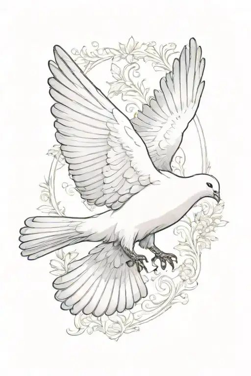 dove tattoo design idea