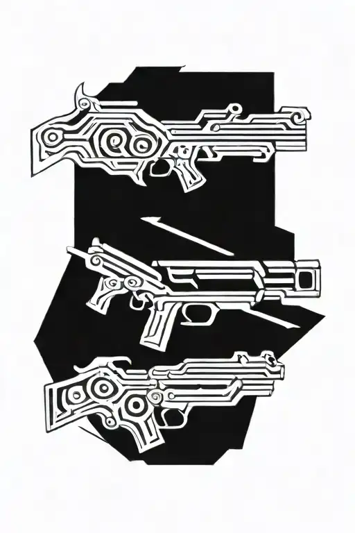 gun tattoo design idea