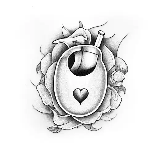 Crying Heart tattoo design idea