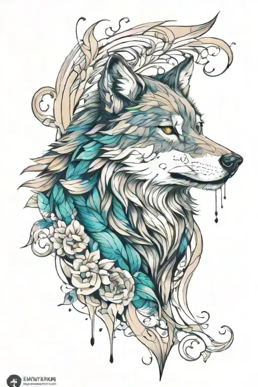 wolf tattoo design idea