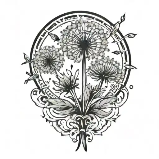 dandelion tattoo design idea